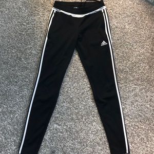 ✨black and white adidas joggers✨
